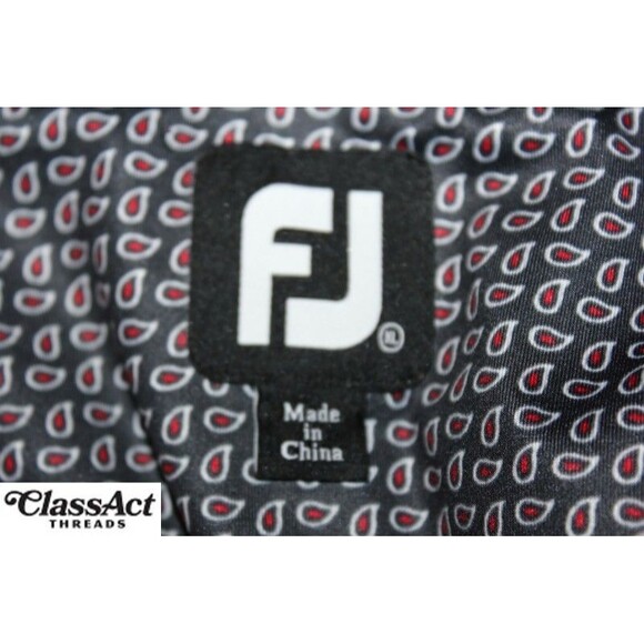 FOOTJOY FJ Blue Geo Metric Short Sleeve Logo Golf Polo Shirt Men's XL - Picture 8 of 9
